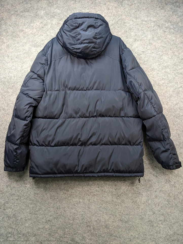 Chaps Jacket Womens Large Blue Quilted Puffer Hooded Full Zip Winter Outdoors - Image 3 of 4