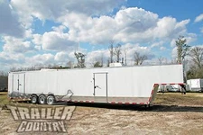 NEW 2026 8.5X48 8.5 X 48 ENCLOSED GOOSENECK CARGO CAR HAULER TOY TRAILER LOADED
