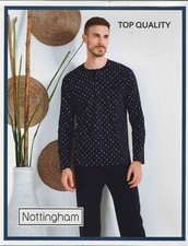 MENS BOY SERAPHIM COTTON MICRO PATTERN NOTTINGHAM PYJAMAS ART.PG50010