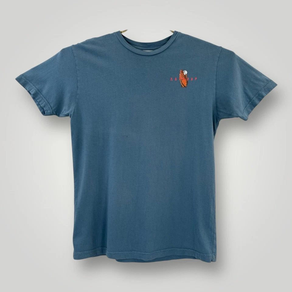 Rip n Dip Skate T-Shirt Mens Large Cat Praying Graphic Blue Skateboarding Tee - Image 2 of 4