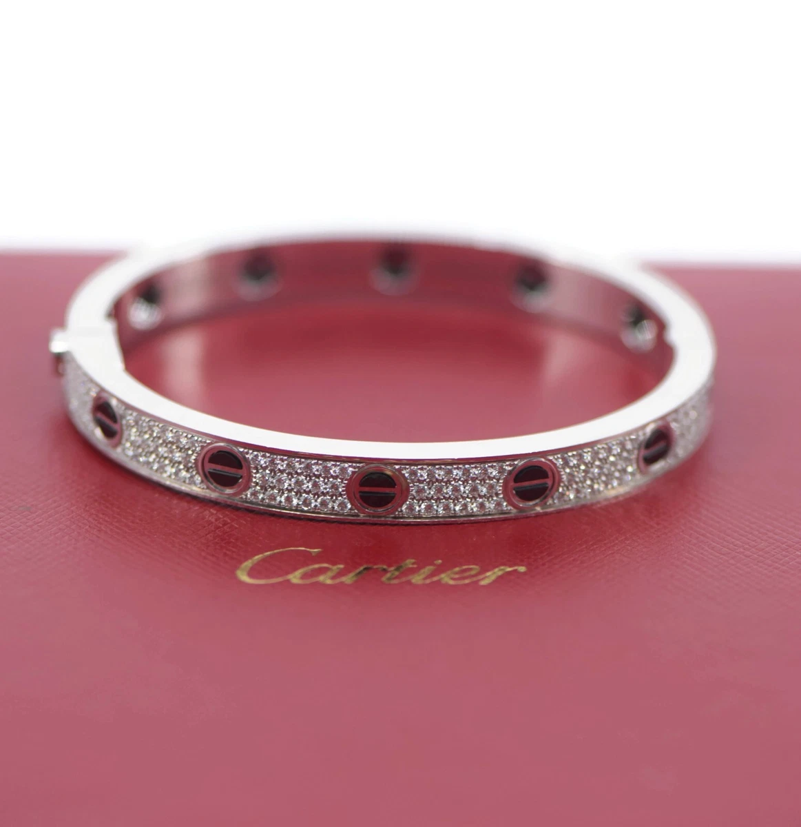 Cartier Rose Gold and Diamond-Paved LOVE Bracelet