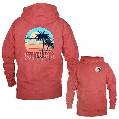 California Paradise Palm Tree Sunset Pullover Hoodie