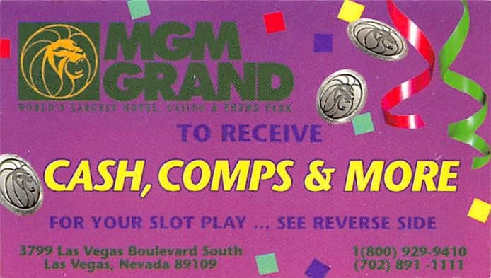 MGM Grand Casino - Las Vegas, NV - Paper Cash, Comps & More Instruction Card