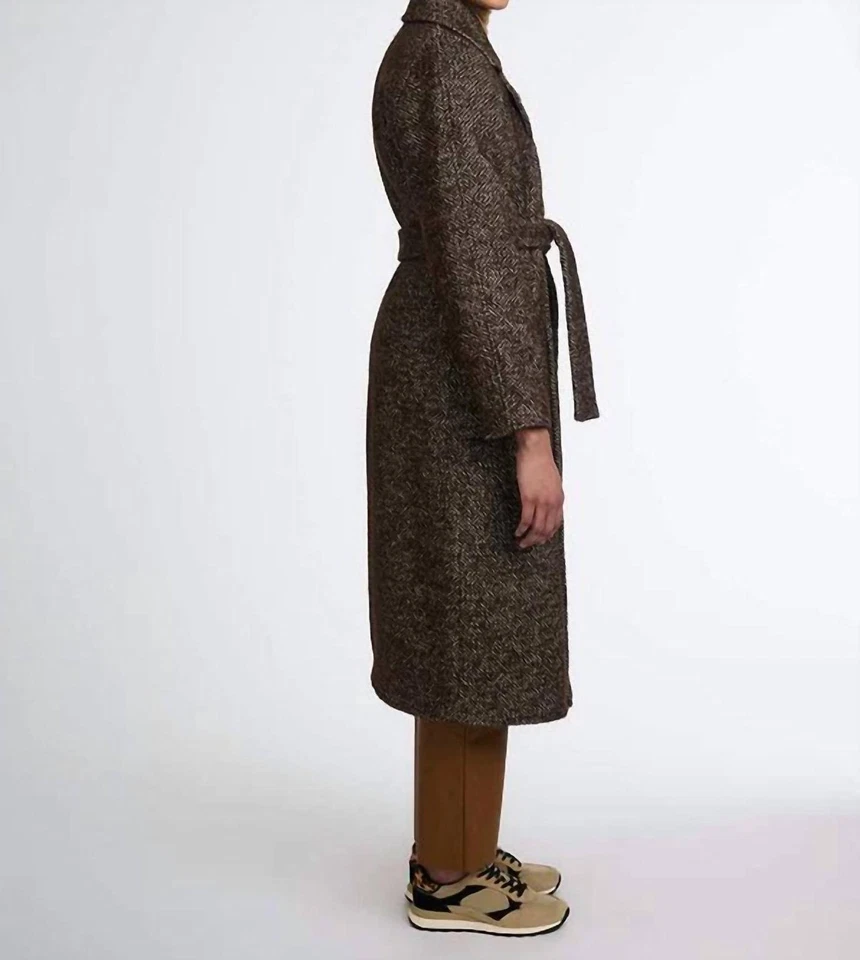 Bernardo Icon Refined Belted Wool Coat Size XL - Image 4 of 4