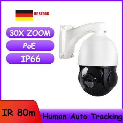 Hikvision-kompatibel 8MP 4K 30X Zoom POE PTZ IP Speed Dome Auto Tracking Kamera