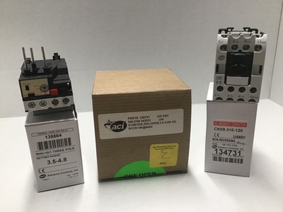 Motor starter with overload Advance control Inc. 120 V coil with overload