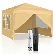 10' x 10' EZ Pop Up Canopy Outdoor Wedding Party Tent Folding Gazebo