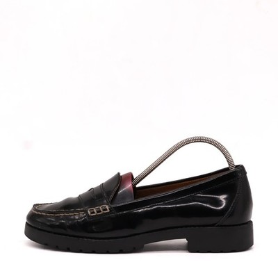 Sperry Damen CH73 Loafer Schwarz Leder Low-Top Kontrastnähte Penny EU 39,5