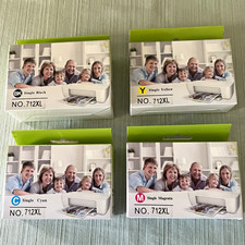 For HP Compatible 712XL Ink Cartridge Set BK/C/M/Y Black Cyan Magenta Yellow