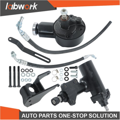 #ad Labwork Power Steering Gear Box Power Steering Pump Kit for Chevy 150 210 55 57 $403.77
