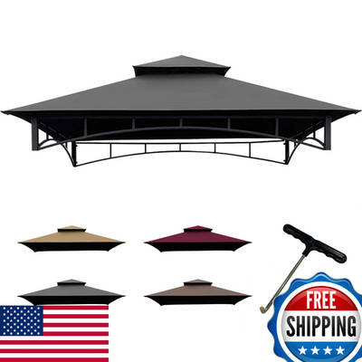 Coastshade Replacement Gill Gazebo BBQ Canopy Top 8x5 Gray Model L-GG001PST-F