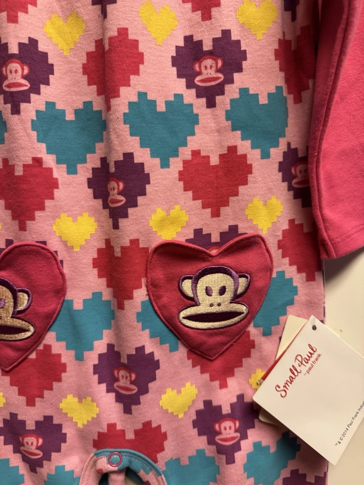 Mameluco magnético pequeño Paul de Paul Frank niñas 1 pieza 24 meses Monkey Theme Foto 4 de 4