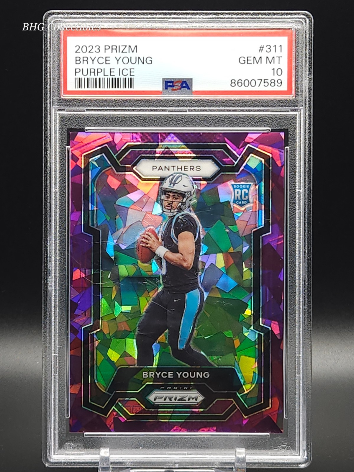 2023 Panini Prizm Bryce Young Purple Ice /225 PSA 10 GEM MINT #311