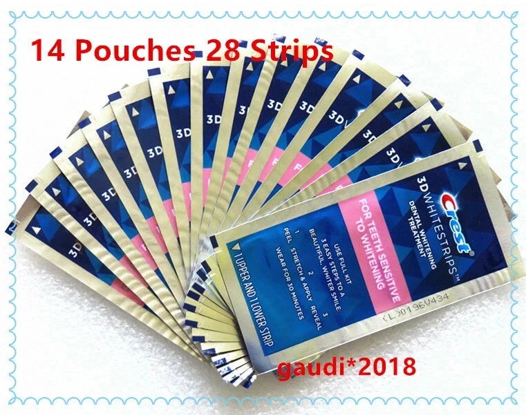 Bandes blanchissantes Crest3D White pour dents sensibles - Photo 4/4