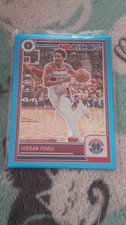 Jordan Poole 2023-24 Hoops Premium Stock Neon Blue Prizm #277 #'ed 4/15 SSP
