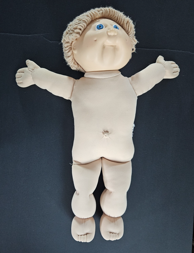 Vintage 1978-82 Cabbage Patch Kids Boy Doll Tan Hair Blue Eyes Sweat Suit - Bild 2 von 12