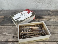 Vintage Feather Fletching Darts France Set Of 12 Steel Tip
