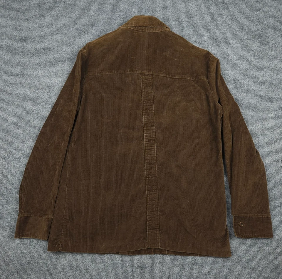 Camisa de Pana JC Penney De Colección Para Hombre Grande Marrón Bolsillos Abotonados Gruesa Foto 4 de 4