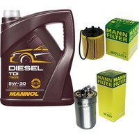 Mann Inspektionspaket 5L Mannol Diesel TDI 5W-30 FüR Opel Corsa D 1.3 Cdti