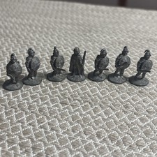 Lot Of 7 Ral Partha D D Mini Figures Pewter 1977 Soldiers Shields Swords