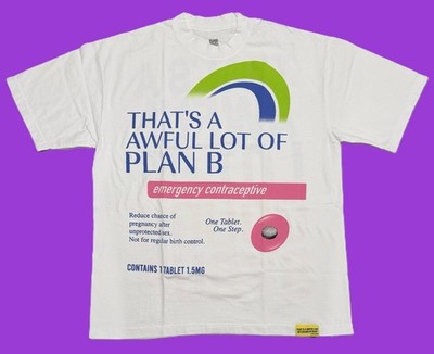 That's A Awful Lot Of Cough Syrup Plan B Graphic Logo White Men's T-Shirt XL