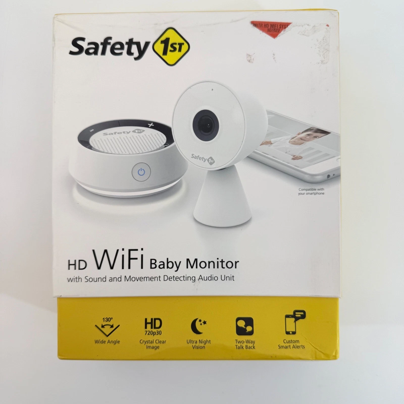 Safety 1st HD WiFi Baby Monitor with Sound and Movement Detecting Audio Unit