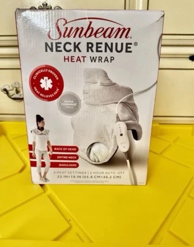 Sunbeam Neck Renue Heat Wrap 4 Heat Settings 2-hour auto off