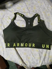 Under Armour Women's Activewear Sports Bra Black Sz MD MM W/removable pads