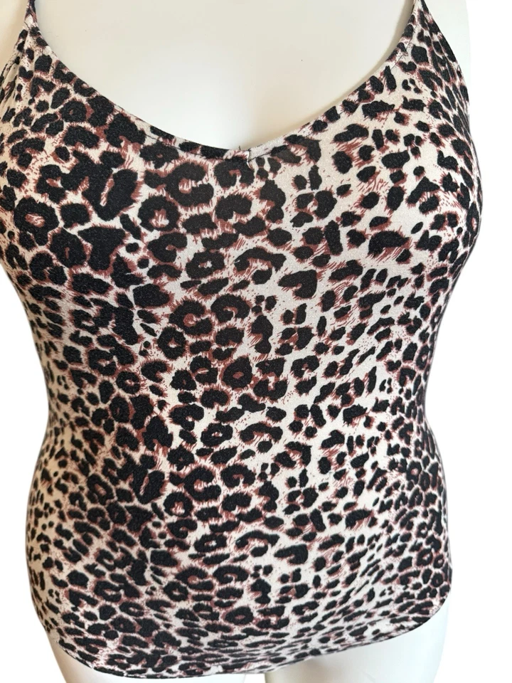 AMBIENTE~TOP BODY LEOPARDO~Súper Elástico~CORREAS AJUSTABLES-Talla Grande 3X Foto 2 de 4