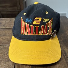 Vintage Rusty Wallace Nascar Racing Snapback Hat Cap Miller