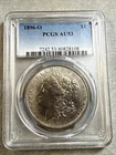 1896-O MORGAN SILVER DOLLAR COIN SILVER UNCIRCULATED AU 53 Center Toning 8057