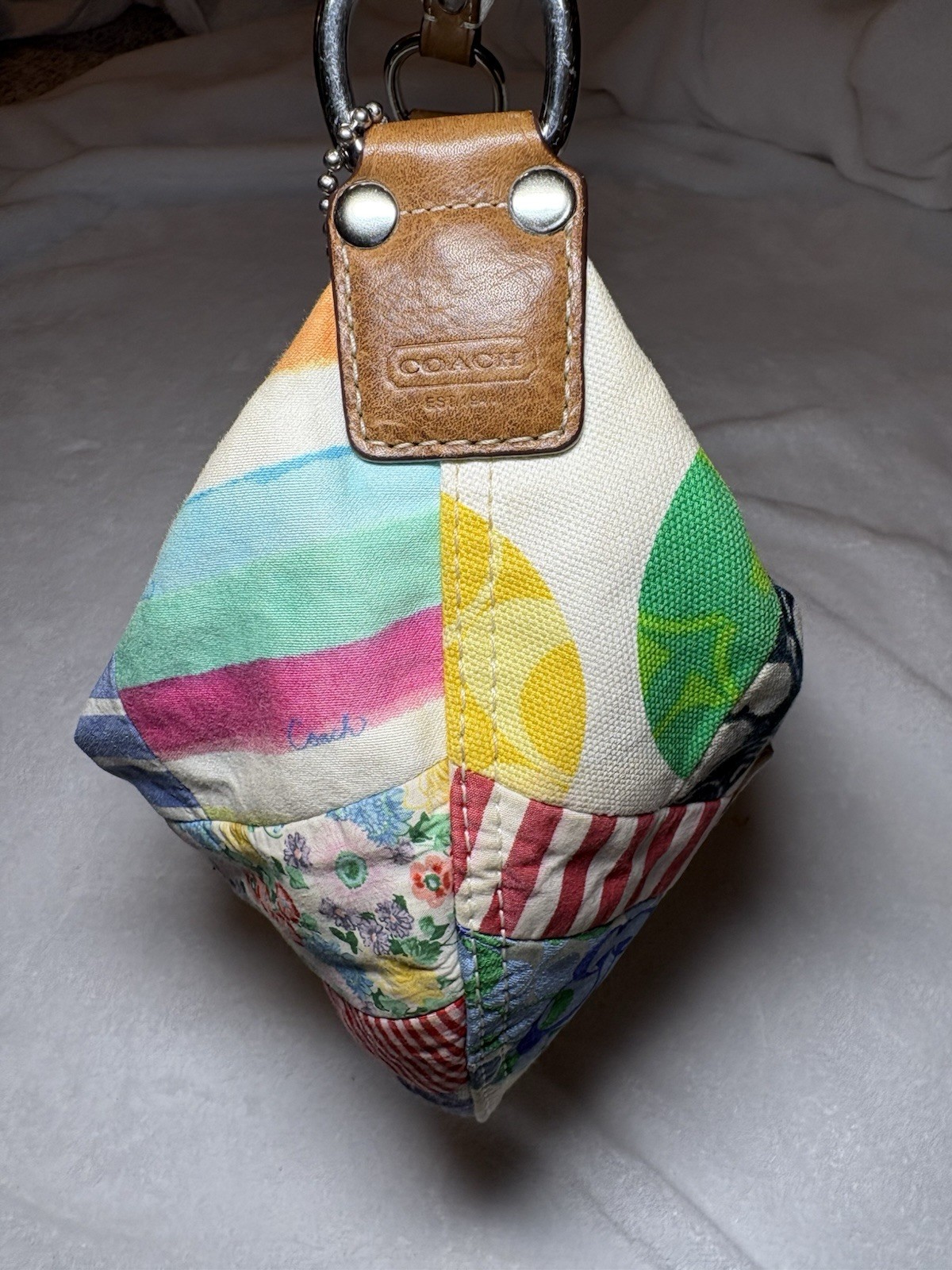 Y2K Coach Hampton Rainbow Patchwork Small Hobo Sh… - image 10