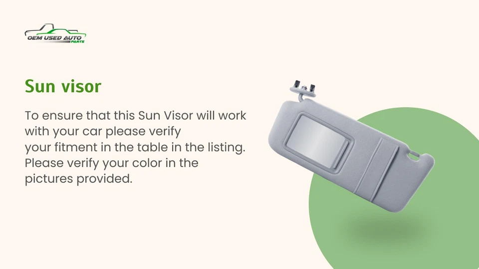 2010 Land Rover Range Rover Passenger Sun Visor Mirror Right Sunvisor YZZM5 - Image 2 of 4