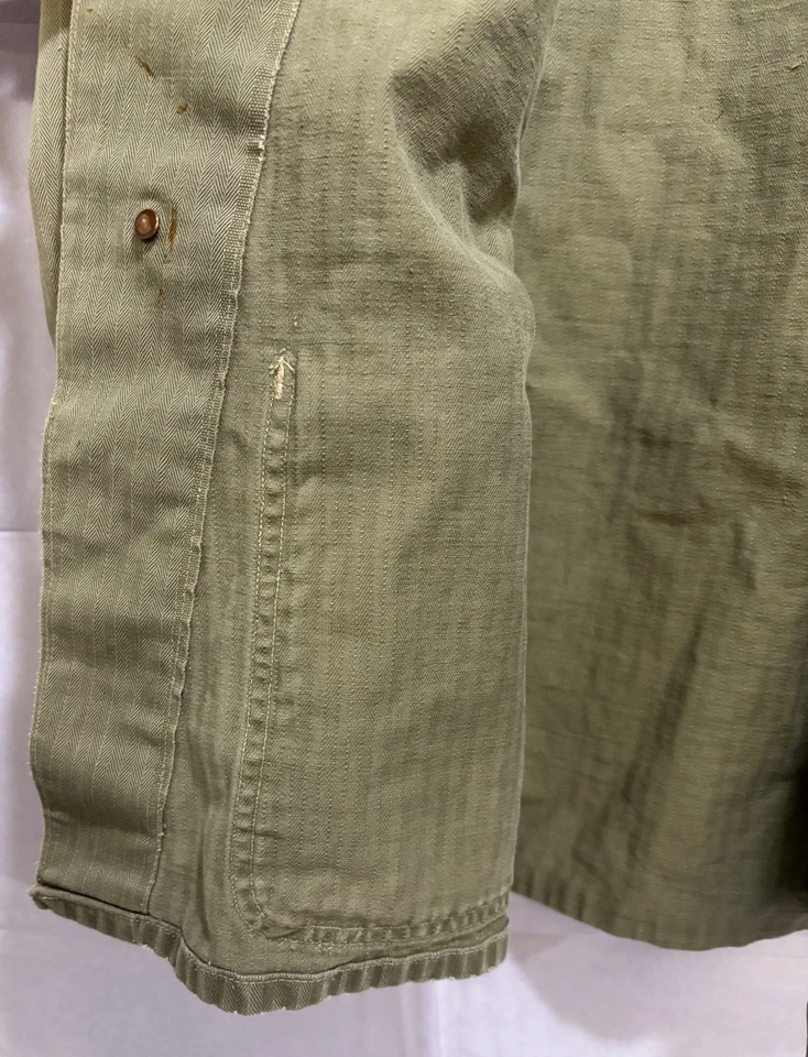 USMC HBT Herringbone Utility Shirt Jacket Metal Buttons Rank P41 P 41 Free Ship - Image 3 of 4