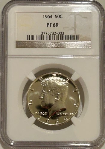 1964 Gem Proof Kennedy Silver Half Dollar NGC PF69
