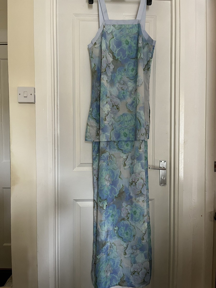 Asos Design Women's Tall Blue Floral Maxi Dress Size 14 | eBay UK