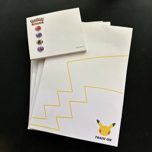 Pokémon Lot Of 4 Notepad & 1 Post-it Note Celebrations TCG 25th Anniversary I
