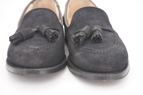 $593 | ALDEN 6 D BLACK TAN SUEDE TASSEL LOAFER ABERDEEN RE-FINISHED - Picture 6 of 13