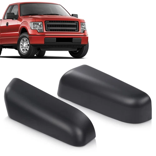 2Pcs Mirror Cover Set Fit For 2009-2014 Ford F150 Upper Cap Black Left & Right