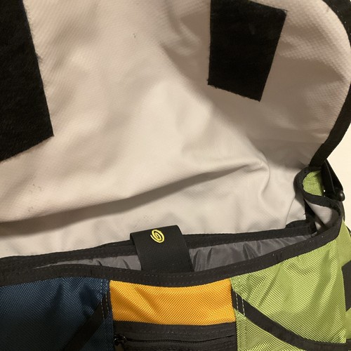 timbuk2 messenger bag classic Pockets Waterproof Lining Green Blue Yellow Strap - Picture 7 of 12