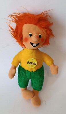   PUMUCKL DIE ROTHAARIGE PUPPE VINTAGE HERMANN 1980 PLÜSCHTIER 45 CM