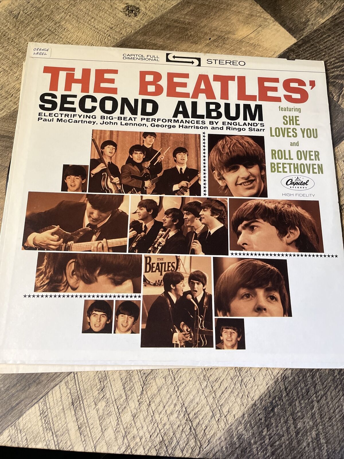 The Beatles "Second Album" (Capitol ST-2080) 1976 orange label / Nm