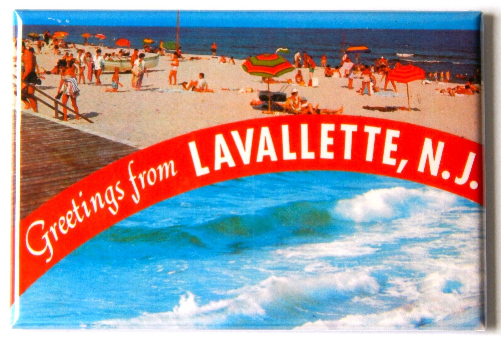 Greetings from Lavallette New Jersey FRIDGE MAGNET travel souven