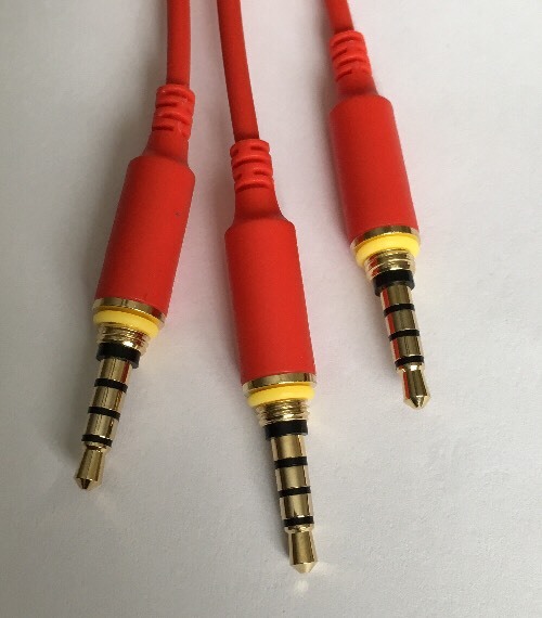 3x RED iPhone 6 6s 6+ Headphone Cable Adapters & Covers made for