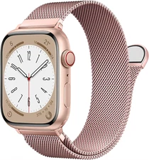 Original Stainless Steel Milanese Apple Watch Band 49mm/45mm/44mm/42mm-Rose Gold