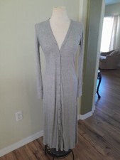 J Crew Gray Button Front Knit Midi Dress Small NWT