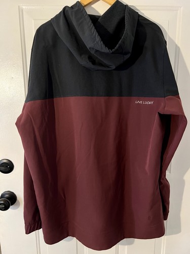 Giacca nera con cappuccio Clover Live Lucky bordeaux e nero - Uomo XL - Foto 2 di 5