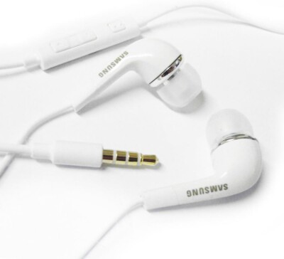 OEM Original Samsung EEHS64AVFW Earphone w/Remote+Mic 3.5mm White Stereo Headset