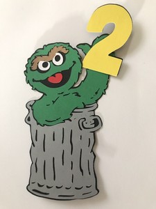 Sesame Street Oscar The Grouch Happy Birthday Decoration Ebay