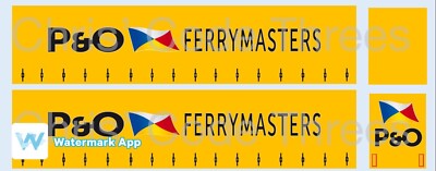 Code 3 selbstklebendes Vinyl Anhänger Aufkleber - P&O Ferrymasters - 1/50 1/76 1/148 1/64 